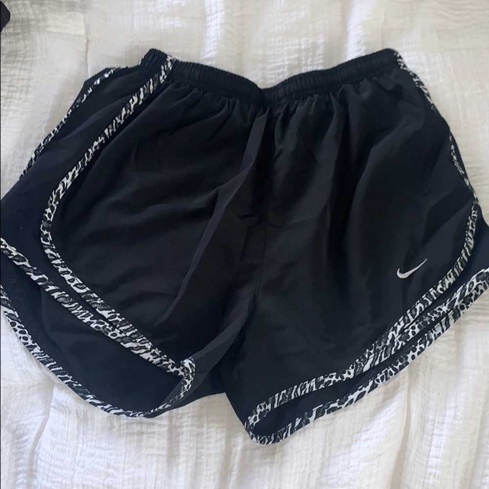leopard trim nike shorts